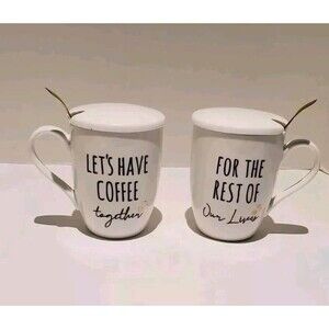 Let's Have Coffee Together For The Rest Our Lives Cups & Spoons Mugs Gift Set